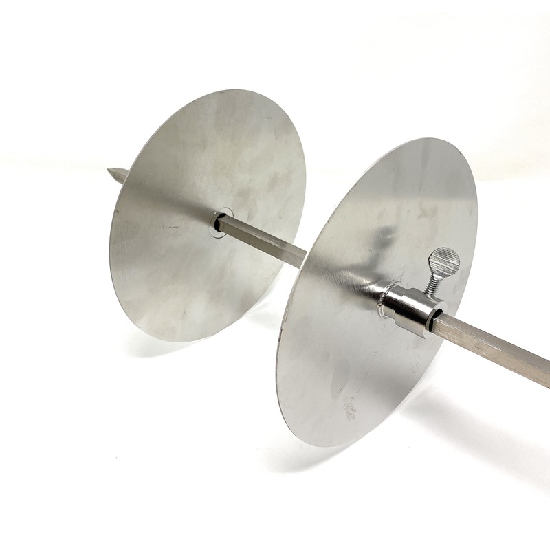 Gyros Yeros Barbecue Kebab Disc Plates (Set of 2) Stainless