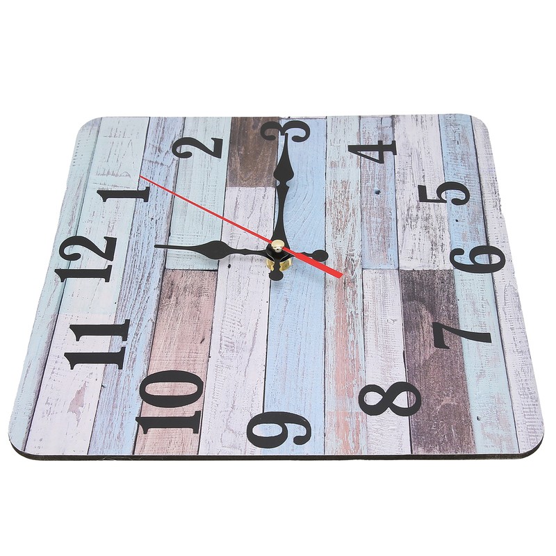 Wall Clock Industrial Style Silent Quartz Movement Density Board Large