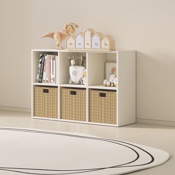 Wood Cube Storage Organizer Closet Cabinet for Living Room Bedroom