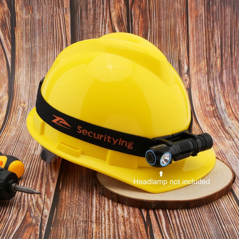 SecurityIng Elastic Headlight Band Adjustable 22mm-26mm for Flashlight with Headlamp