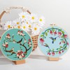 ORIGACH 4 Pcs Spring Bird and Flower Embroidery Starters Kit