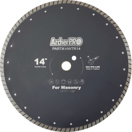 Archer PRO 14" in. Wide Turbo Rim Diamond Blades for Cutting Masonry, Stone, Pavers, Bricks, Blocks