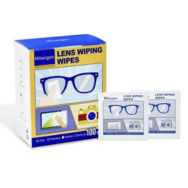 Lens Wiping Wipes | Anti Fog Wipes for Glasses | Pre-Moistened, Quick Dry & Scratch Free for Laptop Screens, Optical Lens, Goggles, Smart Phone Screens and Watch Screens (100 Counts)