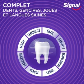 SIGNAL - Toothpaste Integral 8 Complete Prebiotic Effect - 3 x Effective All-Round Protection - 96% Ingredients of Natural Origin (4 x 75ml)