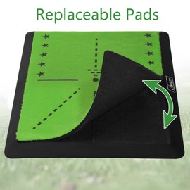 Joooones Golf Hitting Mat with Swing Path Feedback – Dual Velvet Replaceable Top, 16x12 in for Indoor/Outdoor Driving, Chipping & Putting Practice – Gift for Golfers
