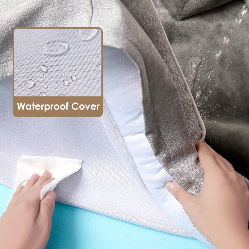 EHEYCIGA Orthopedic Dog Beds for Large Dogs, Waterproof Memory Foam