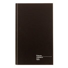Blueline Record Book 12.5x7.875-Inch 300 Pages, Black (A790300.01)