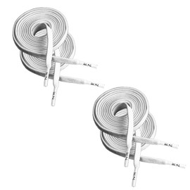 ChromaCast Unisex's Ez Elastic Laces Shoelaces, White, 45 inches