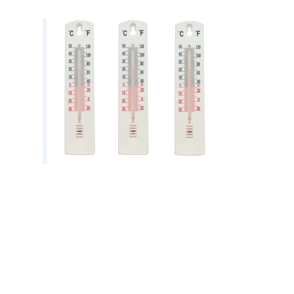 3 X Wall Indoor/Outdoor Wall Thermometer