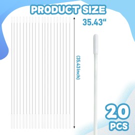 Baisdan 35.43" Fiberglass Flexible Rods for Worship Flags, Flexi Rod for Praise Dance Flags, Flexible Flag Pole, 20Pack