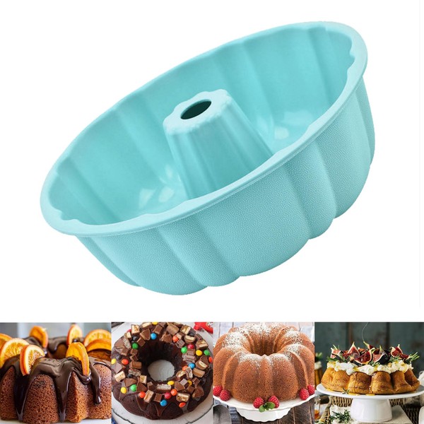 LANYOTA Gugelhupfform Silikon, Ø 25 cm Kuchenform, Gugelhupf Backform Muffinförmchen