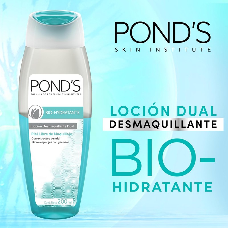 Loción Desmaquillante Dual Pond's Bio-Hydratante 200 ml