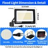150W LED Outdoor Flood Lights with Plug, 18000lm Bright Work