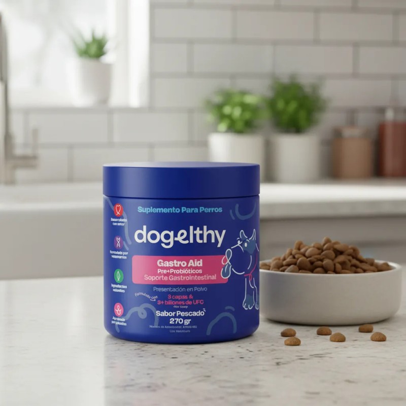 Dogelthy Gastro Aid Probioticos Para Perros en Polvo 270 gr