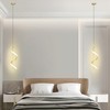 Spiral LED Pendant Light Gold Color High Brightness Eyes Protection