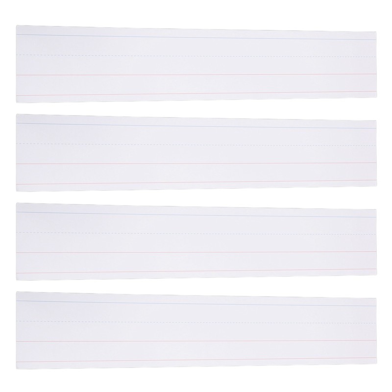 50pcs Dry Erase Sentence Strips Reusable White Lined Writing Sentence