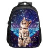 SARA NELL Angel Cat in Galaxy Backpack for Boys Girls,
