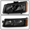 ACANII - For Black Smoke 2003-2006 Chevy Silverado Avalanche Headlights+Bumper