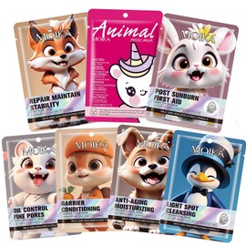 Pack of 7 Cloth Masks Face - Moisturising Face Mask Women, for Teenagers Girls and Women Gifts, Face Mask Cloth Mask Women's Moisturising Mask Skincare Mask