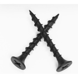 Generic #6 x 1-1/4"" inch Black High Hardness Drywall Screws, Particle Board, Coarse Thread, Phillips Drive, Bugle Head, Wood and More (100 Pack) by Fasteners DP, 6N125DPB-OB