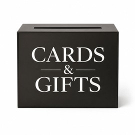 Wedding Card Box Vinyl Decal: White 6 Inch Cards & Gifts Lettering