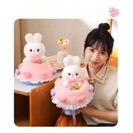Ramo De Peluche Conejo Muñeca Regalo Del Día De San Valentín Rosa