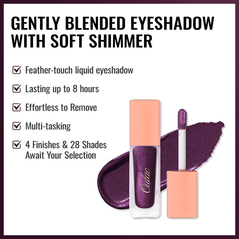 Oulac Liquid Eyeshadow, Durable, Shimmering, Liquid Metallic Eyeshadow, Waterproof and