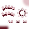 24 Pcs Sping French Nude Press on Nails Medium Square