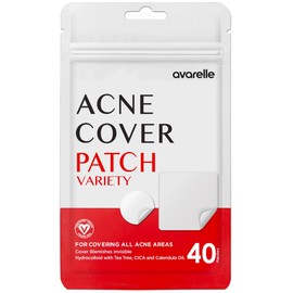 Avarelle Parches hidrocoloide, árbol de té, aceite de caléndula, CICA (40 parches variados)
