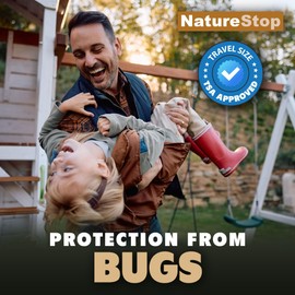 NatureStop Eco-Friendly Bug Spray, DEET-Free Insect Repellent for Skin & Travel Use, 3 oz (90mL)