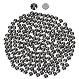 YHMQ DU Hotfix Rhinestones, Flatback, Glass, Round Crystals, Gemstones for Crafts, Clothes, Shoes, Bags, DIY Decoration, Mine Black (SS16/4MM/2880pcs)