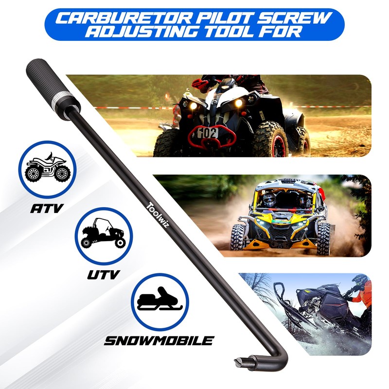Toolwiz Pilot Screw Adjustment Tool with 110° Angled Head, 16.34"