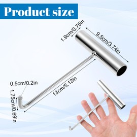 Xinjoduz 2 Stück Trampolin Werkzeug T-Haken, Silber Federspanner Trampolin Metall Federzug Zubehör T-Haken Heringe Abzieher zum Springen Federhaken für Jumping Federzug