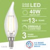 Sigalux Candelabra LED Light Bulbs Dimmable, E12 40 Watt Chandelier