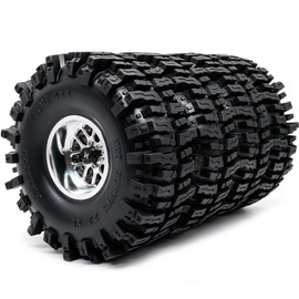 HOBBYSOUL 5.9'' Tall Mud Slingers XL RC 2.2 beadlock Wheels and Tires Set
