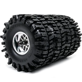 HOBBYSOUL 5.9'' Tall Mud Slingers XL RC 2.2 beadlock Wheels and Tires Set