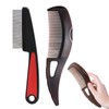2Pcs Dandruff Comb, Stainless Steel Fine Tooth Comb for Women