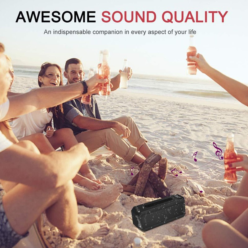 Wireless Bluetooth Speaker Multifunctional IPX7 Waterproof High Power 40W Heavy