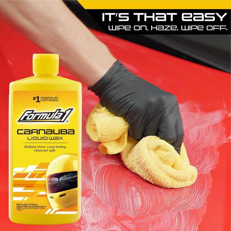 Formula 1 Carnauba Liquid Car Wax, High Gloss Shine &
