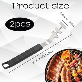 ZFRITP Grill Grate Lifter, Pack of 2 Cooking Grate Lifters, Anti-scalding Heat Resistant Grill Grate Lifter, Stainless Steel Grill Grid Puller, Scalding Protection, BBQ Tools Accessories, for Camping