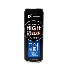 High Brew Cold Brew Coffee Vanilla Bean Triple Shot, 11 Ounce Can (12 Count)