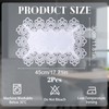 URROMA Lace Tablecloth, 2Pcs White Lace Placemat Bark Patterned Fabric
