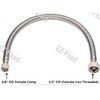 EZ-Fluid (10) 20" Water Supply Line,1/2" Fip x 3/8" Comp