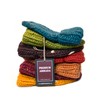 Thick Wool Hat Extra Long XXL Pure Wool, Turquoise Stripes