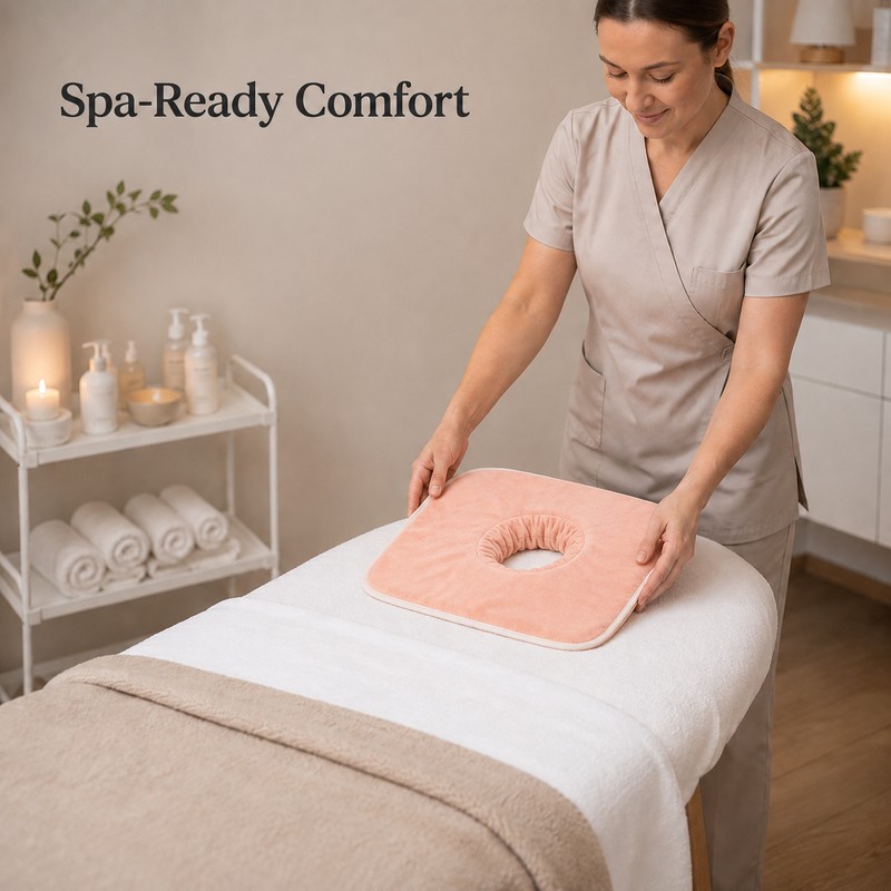Massage Headrest Pad with Face Berth Hole for Professional Spa