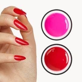 GZSYY Builder Gel Builder Gel for Gel Nails 2 Pieces Nails UV Gel Set Natural Nail Reinforcement Nail Extension Gel