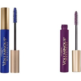 L’Oréal Paris Makeup Voluminous Original Mascara, Cobalt Blue, 0.26 Fl Oz & Makeup Voluminous Original Mascara, Deep Violet, 0.27 Fl Oz