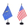 JBSJBS USA Indiana Desk Flag 12" Solid Pole Deluxe Set