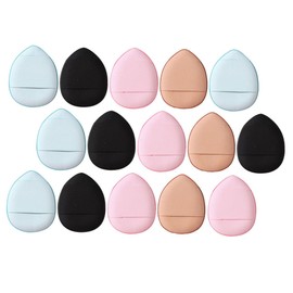 Vaguelly 15Pcs Mini Finger Makeup Puff Breathable Loose Powder Applicators with Finger Strap for Professional Personal Use Gentle Delicate Makeup Tools for All Skin Types