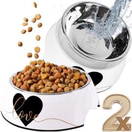 ne&no® Feeding Bowl Set of 2 for Large Dogs [Unique Design by NE&NO] | Feeding Bowl Dog Non-Slip | Dog Bowl (Size: L/700 ml) Dog Bowl Large Dogs | Water Bowl for Dogs | Dog Bowl